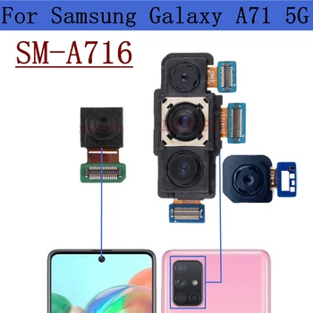 Задняя Фронтальная Камера Для Samsung Galaxy A71 5G A716F A716V A716B Оригинальные Запасные Части Для Модуля Широкоугольной камеры с обратной стороны