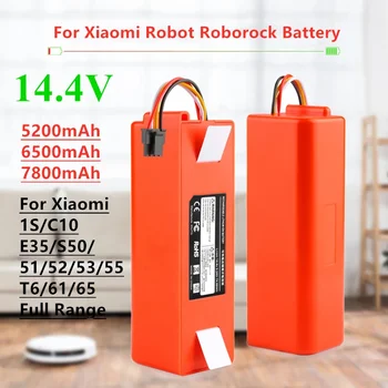 Замена аккумулятора робота-пылесоса для Xiaomi Robot Roborock S50 S51 S55 Запасные части для аксессуаров Литий-ионный аккумулятор 5200 мАч