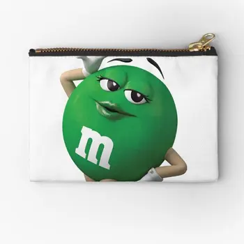 Зеленые мешочки на молнии M M Для хранения мелкой упаковки, ключей, мужских носков, женских трусиков, кармана для денег, чистого косметического нижнего белья, монет