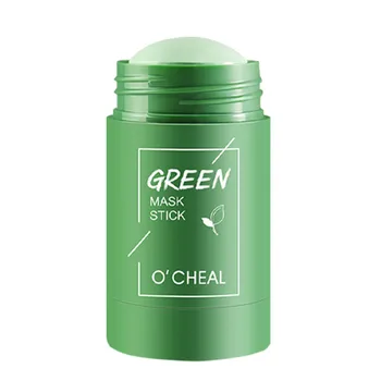Зеленый чай Очищает, твердая маска, Увлажняющие Безопасные ингредиенты, палочки для масок для женщин и девочек, средства по уходу за кожей