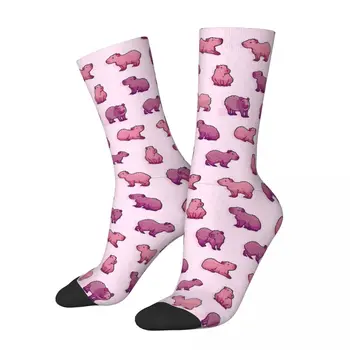 Зимние Теплые Носки Crazy Design Для женщин и мужчин, носки-капибары, нескользящие футбольные носки