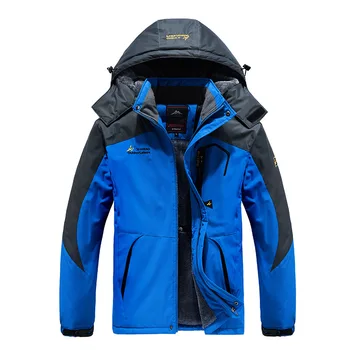 Зимняя новая мужская утепленная теплая и ветрозащитная хлопчатобумажная куртка большого размера для занятий спортом на открытом воздухе.