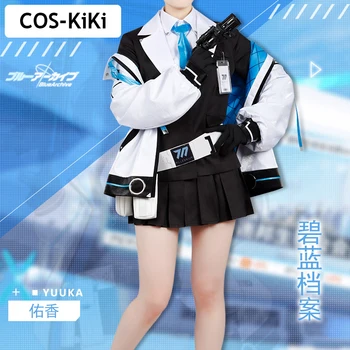 Игровой костюм Юуки из аниме COS-KiKi Blue Archive, Крутая Красивая униформа, косплей Костюм для ролевой игры на Хэллоуин, Карнавал, вечеринка