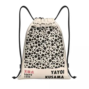 Изготовленные на заказ Японские выставочные сумки Yayoi Kusama с завязками для тренировок, рюкзаки для йоги, женские мужские спортивные сумки для спортзала