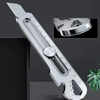 Карманный нож из нержавеющей стали, открывалка для бутылок, выдвижной нож для резки коробок, художественный нож, режущий инструмент для складских поставок