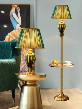 Керамический торшер Nordic Outline для гостиной, прикроватные лампы для спальни, кофейный столик на краю дивана, торшер с дистанционным управлением