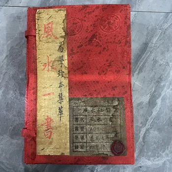 Книга Фэн-шуй в стиле Ретро, Лаковый Переплав, Рукописная Складная Книга, Китайские Украшения для дома
