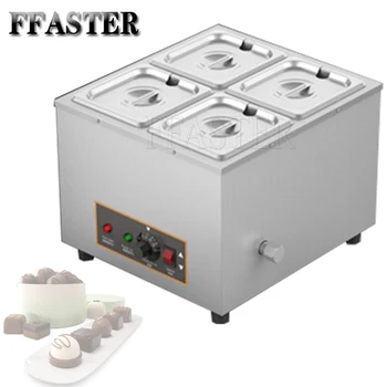 Коммерческая цифровая Электрическая 4-цилиндровая печь для плавления шоколада, Плавильная машина для нагрева горячей плиты EU /AU/UK /US