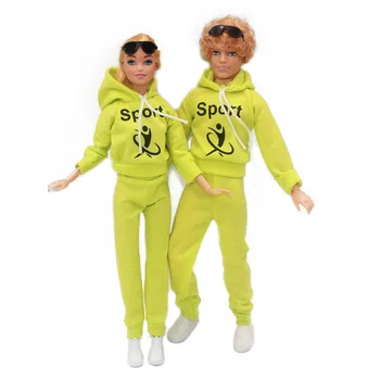 Комплект одежды для любителей спорта длиной 30 см для куклы Кен Бой, аксессуары для куклы Барби, пальто для куклы 1/6, Брюки, толстовки, Брюки, Обувь, игрушки