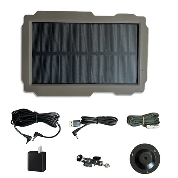 Комплект солнечных панелей для трейловой игровой камеры 3000mAh 6V-12V, Перезаряжаемое Солнечное зарядное устройство для уличной охотничьей камеры
