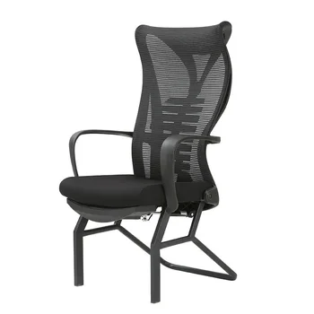 Компьютерный офисный стул с поясничной поддержкой, Эргономичный Черный современный стул с откидной спинкой, Гостиная, спальня, Офисная садовая мебель