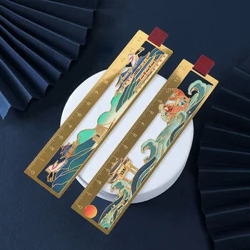 Креативные закладки В китайском стиле, выдалбливают закладку, Металлическую Латунную световую доску, закладку в подарок, Горный журавль, Олень, книжный шкаф Lotus