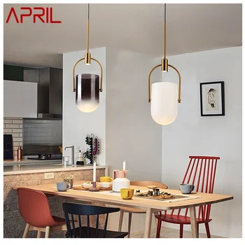Креативный подвесной светильник APRIL Nordic, современные простые светодиодные лампы, светильники для домашней столовой