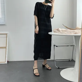 Легкое роскошное платье в японском и корейском стиле со складками, чтобы выглядеть тонким