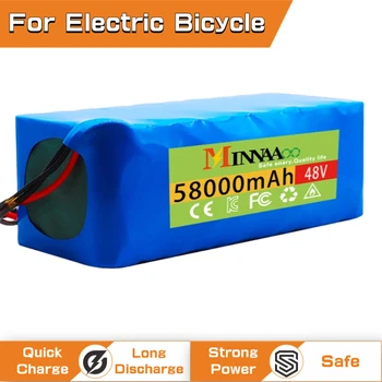 Литий-ионный аккумулятор большой емкости 48v 30ah 500w 13S3P для электрического велосипеда-скутера 54.6v с зарядным устройством BMS +