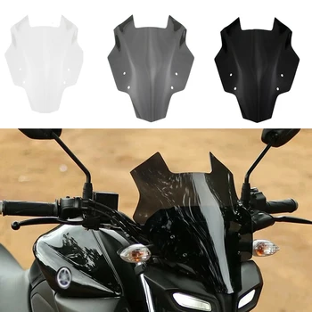 Лобовое стекло мотоцикла из АБС-пластика для Yamaha MT-15 2019 Дымчато-прозрачного черного цвета