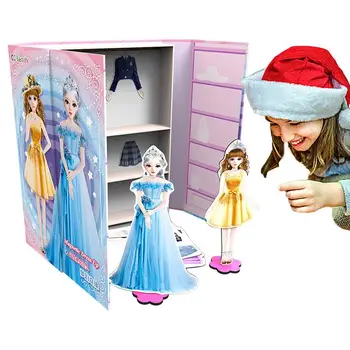 Магнитные бумажные куклы Обучающий игровой набор для путешествий понарошку, созданный Imagine Set, подарок на день рождения для маленькой девочки