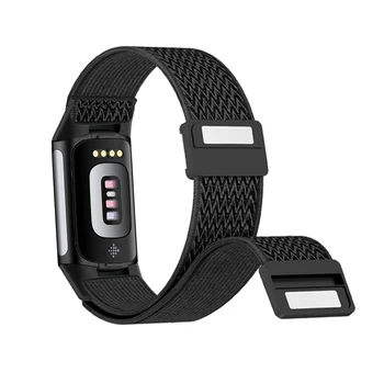Магнитный ремешок для Fitbit Charge 6-Полосный Регулируемый Эластичный Ремешок Для Часов Браслеты для Fitbit Charge 5 /Versa2/versa3 /versa4