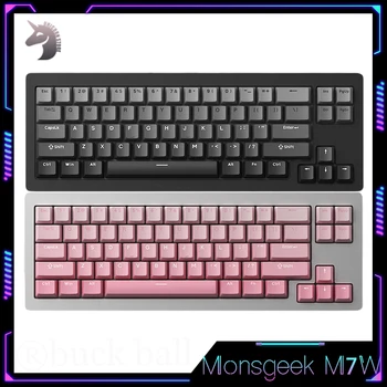 Механическая клавиатура Monsgeek M7W, 3 режима беспроводной клавиатуры, 2,4 G Bluetooth, игровые клавиатуры, Прокладка с горячей заменой, Настраиваемая клавиатура