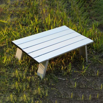 Мини-сверхлегкий стол для кемпинга, складной Портативный стол для пикника на открытом воздухе, складной из алюминиевого сплава, легкие походные принадлежности для кемпинга