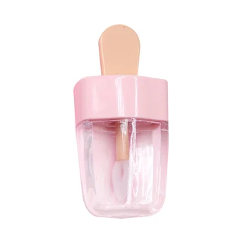 Мини-тюбик блеска для губ в форме сладкого мороженого, Пустой контейнер для бальзама для губ с розовой крышкой, резиновые вставки, Бутылка-дозатор для образцов губной помады