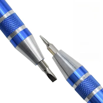 Многофункциональная мини-алюминиевая прецизионная ручка-отвертка 8 в 1, Набор отверток, набор инструментов для ремонта сотового телефона, набор ручных инструментов