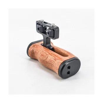 Многофункциональная рамка для камеры, левая/правая боковая ручка для фото, расширяющаяся рамка, деревянная ручка, холодный башмак для микрофона, видеосветка