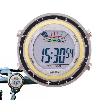 Мотоциклетные часы, водонепроницаемые часы на руле со светящимся циферблатом, мини-мотоциклетные часы, крепящиеся на мотоцикл, цифровые часы