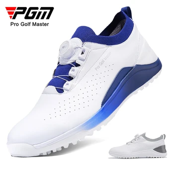 Мужская обувь для гольфа PGM, шнурки с ручкой, нескользящая водонепроницаемая мужская спортивная обувь, кроссовки XZ300