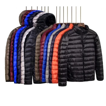 Мужская осенне-зимняя легкая пуховая куртка, повседневная уличная ветрозащитная и водонепроницаемая тонкая куртка, модная уличная спортивная куртка