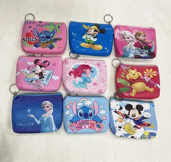 Мультяшный кошелек для монет Disney princess frozen children, машинки-русалки, сумка для девочки, сумочка для Эльзы, кошелек для мальчика с Микки, кошельки из искусственной кожи