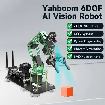 Набор для обучения созданию руки робота для Jetson Nano 4 ГБ 6DOF, разработка искусственного интеллекта, образование, электронные проекты, программирование на Python, сделай сам