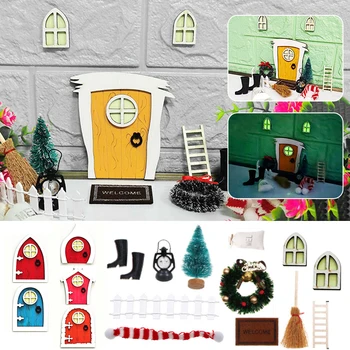 Набор для украшения кукольного домика Micro Mini Миниатюрные Игрушки Модель дома, Двери, Декоративные аксессуары DIY
