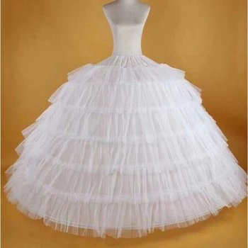 Нижняя юбка с пышными 6 обручами 6 слоев Фатиновой нижней юбки для бального платья Свадебное платье Свадебное платье