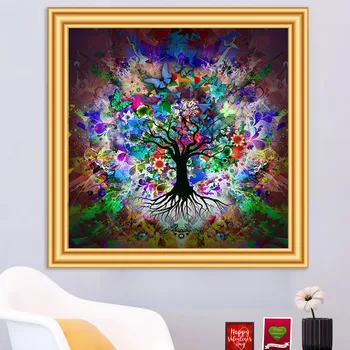 Новая алмазная живопись Four Seasons Набор мозаики с деревом, вышивка стразами, Рукоделие ручной работы, украшение для дома