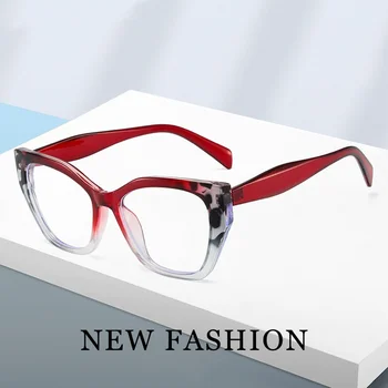 Новая Мода Дизайн Кошачьих Глаз Оптические Очки Женский Бренд Компьютерные Очки Роскошная Защита Глаз Простые Очки для Женщин