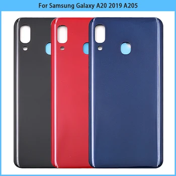 Новинка для Samsung Galaxy A20 2019 A205 SM-A205F A205DS Пластиковая Задняя крышка Батарейного Отсека Крышка Задней Двери Корпус Корпуса Клейкая Замена