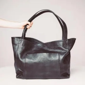 Новые сумки-тоут из искусственной кожи с масляным воском для женских сумок, роскошные женские сумки для рук большой емкости с карманом для кошелька, Женская сумка для покупок, Большая