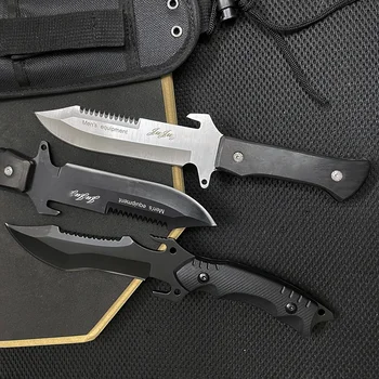 Новый тактический охотничий нож 8cr13mov Blade K10 / с деревянной ручкой, боевой нож для выживания, инструмент самообороны, EDC для кемпинга, подарок для мужчин