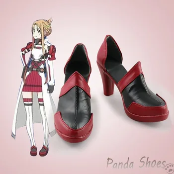 Обувь для косплея Asuna Sword Art Online аниме SAO Long Cos Boots Комиксы Юки Асуна Титания Косплей костюм Реквизит Обувь для Хэллоуина