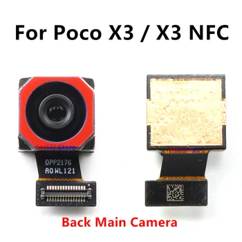 Оригинальная новая камера заднего вида для Xiaomi Mi Poco X3 NFC Основная задняя сторона Большой модуль камеры Гибкий кабель Замена Запасных частей