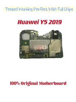 Оригинальная разблокированная основная плата для Huawei Y5 2019 Материнская плата Материнская плата разблокирована чипами схемами Гибким кабелем