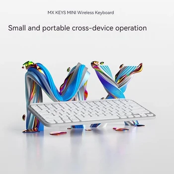 Официальный флагманский магазин Logitech Mx Keys Mini Интеллектуальная беспроводная двухрежимная портативная клавиатура Bluetooth для настольного компьютера для ноутбука Bolt