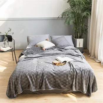 Плюшевое покрывало с тиснением для дивана, кушетки или кровати, приятное лохматое Мягкое теплое плюшевое одеяло из искусственного меха, простыня для кровати Twin Queen