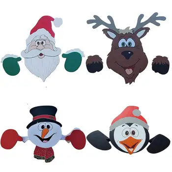 Подарки, праздничные принадлежности, украшения для двора, олень, пингвин, Санта Клаус, Снеговик, Рождественское украшение для забора