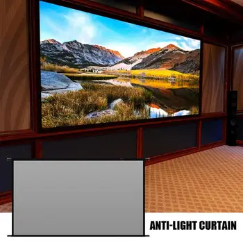 Портативный киноэкран для наружного и внутреннего проекционного экрана 4K, складной, без морщин, экран для презентации передней и задней проекции