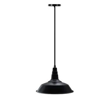 Потолочный подвесной светильник с абажуром, наружная светодиодная Линейная подвеска, Водонепроницаемая Головка лампы IP65 E27, Люстра из чистой медной проволоки, Черный