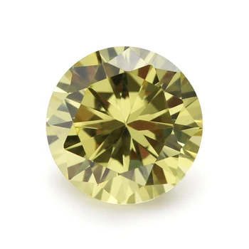 Размер 0,8 ~ 15 мм, Оливковый цвет, кубический цирконий круглой огранки, россыпной CZ, синтетический драгоценный камень для ювелирных изделий