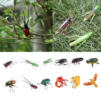 Реалистичные игрушки с фигурками насекомых и животных Действие существ Дикой Фермы Леса Джунглей