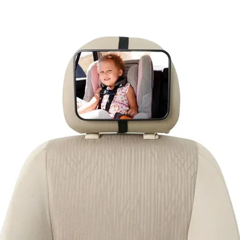 Регулируемое широкое зеркало заднего вида для младенцев /Детское сиденье, зеркало безопасности автомобиля, монитор, подголовник, зеркало в салоне автомобиля